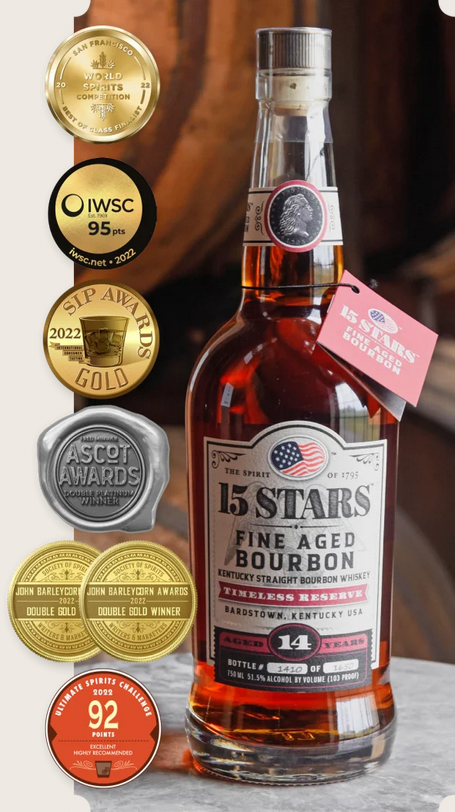 15 Stars Bourbon Timeless Reserve 14 year 750 ml