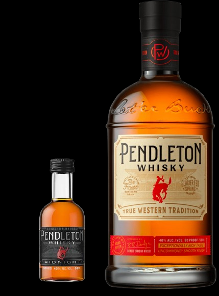 Pendlenton Canadian Blended with 50ml Midnight Hitchhiker 750 ML